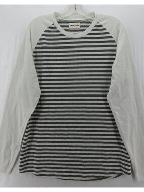Taylor Stitch Sweater 42 White Pullover Striped Raglan Crewneck Large *